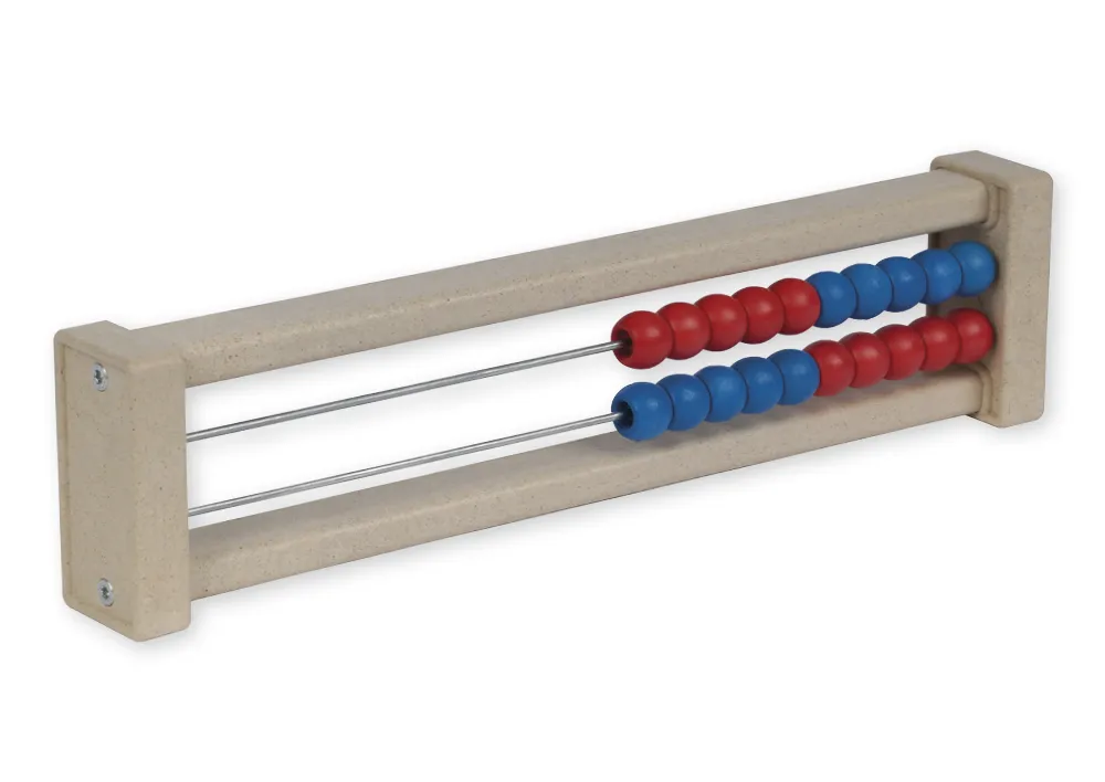 Rechenrahmen für 20-er Zahlenraum rot/blau, gerade Seitenteile