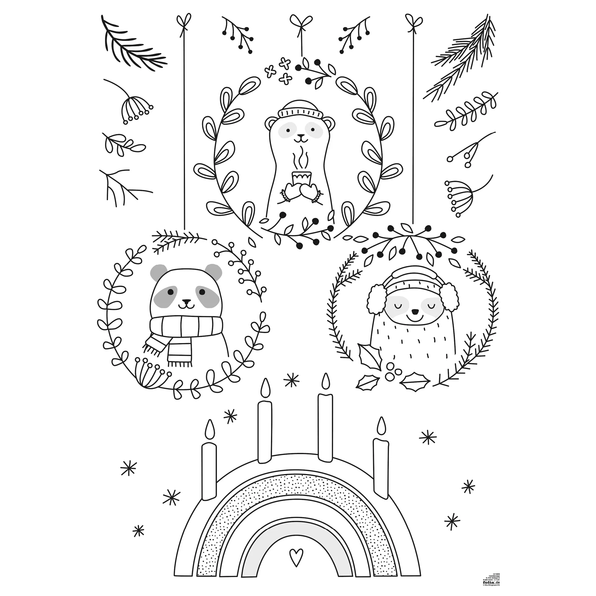 Fensterbilder-Vorlagen "Cosy Winter", 15-tlg.