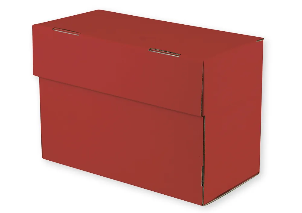 Karteikasten A6 aus Pappe, mit Klappdeckel, farbig