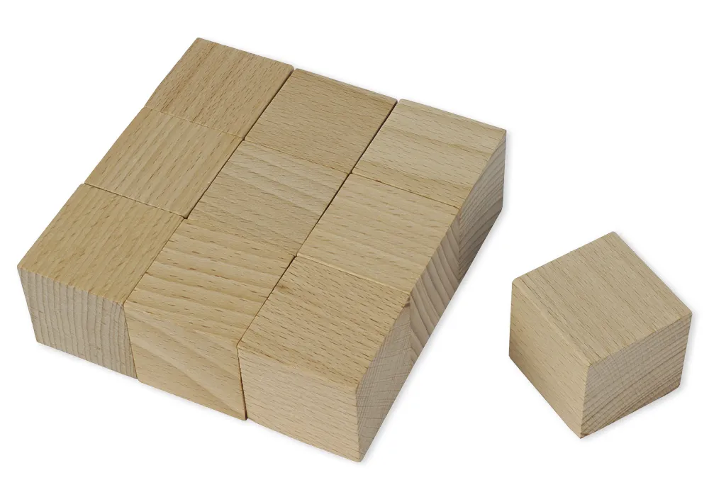 Blanko-Holzwürfel 40 mm, 10 Stück im Beutel