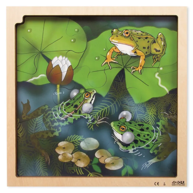 Schichten-Puzzle "Frosch" + gratis APP, 86-tlg.
