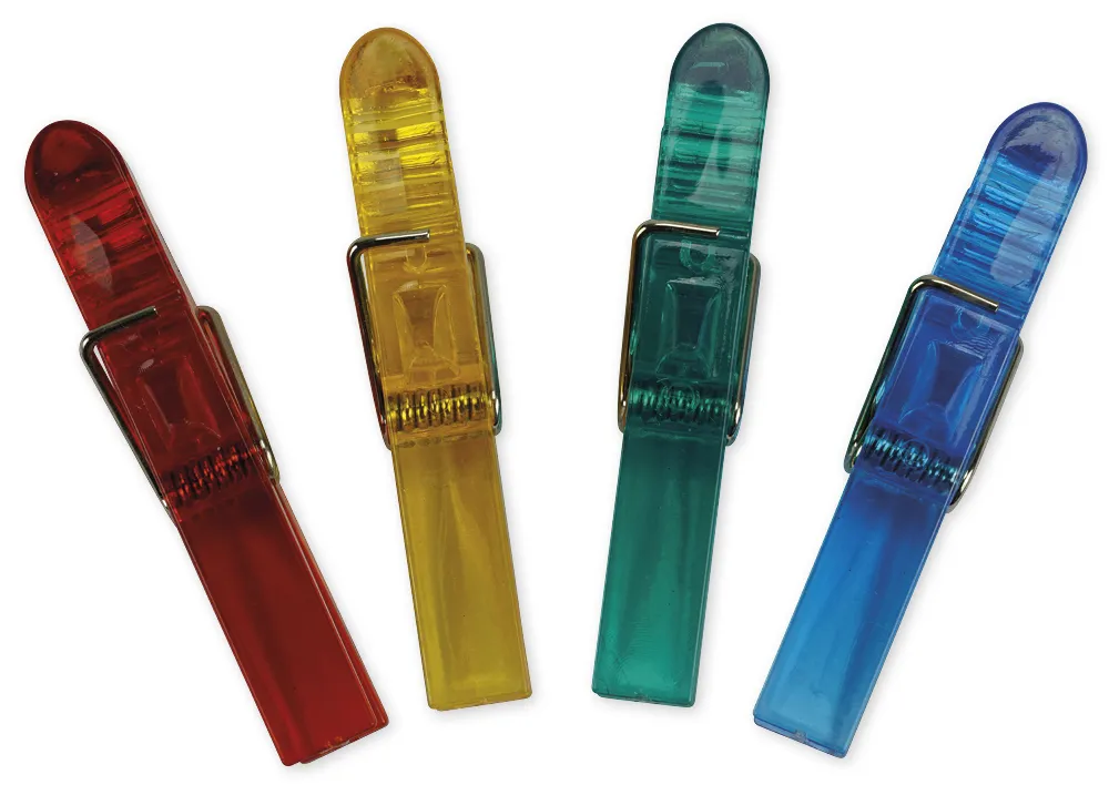 TimeTEX Magnet-Kunststoff-Klammern "Haifisch", 4-tlg., ca. 6 cm