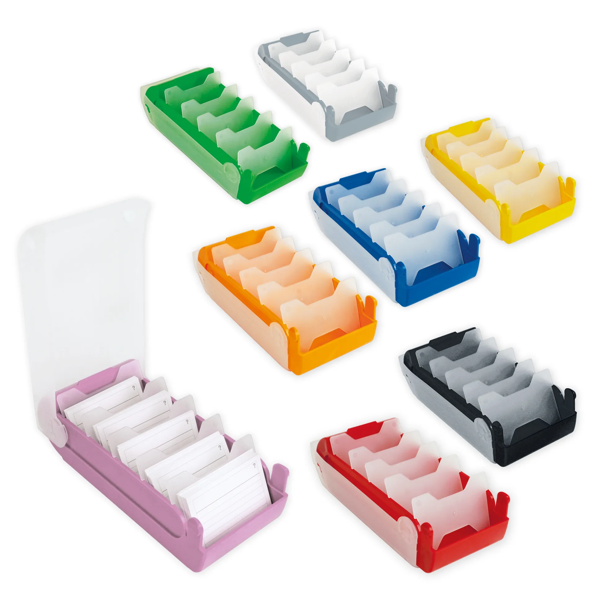 Lernbox A8 Kunststoff mit 100 Lernkärtchen