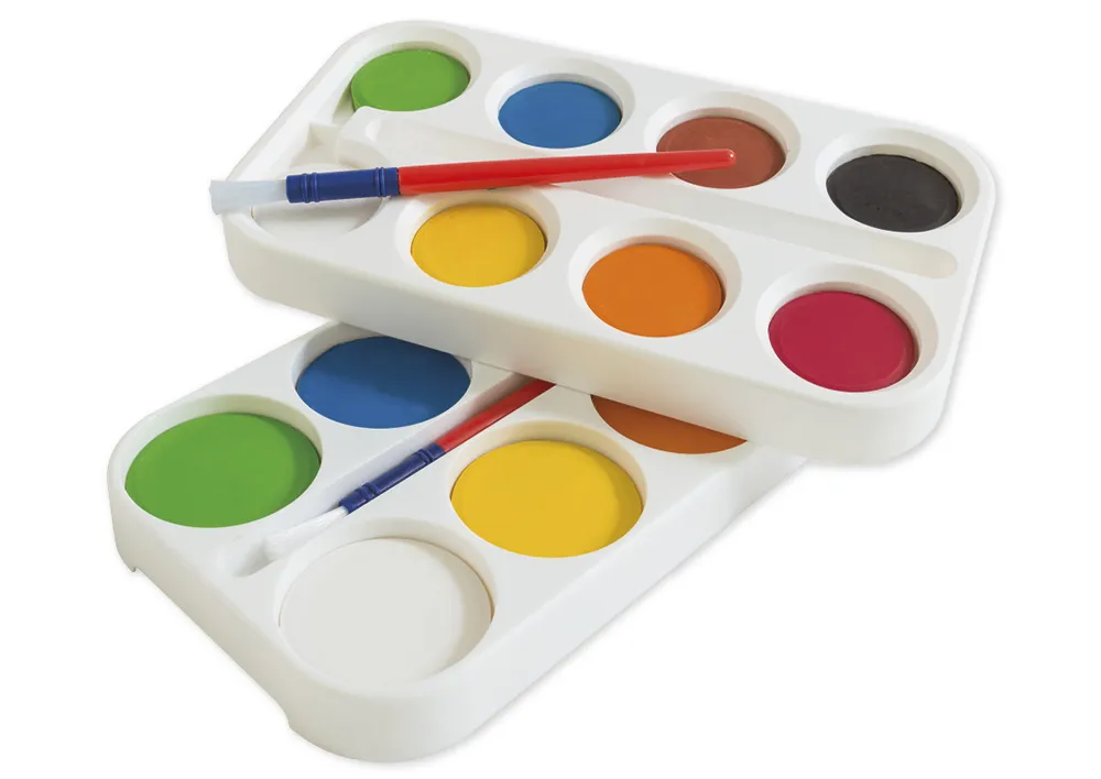 efa color Farbkasten, 8 Farben, 44 mm ø