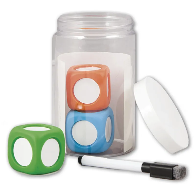 Set Blanko-Würfel in Dose, 4-tlg.