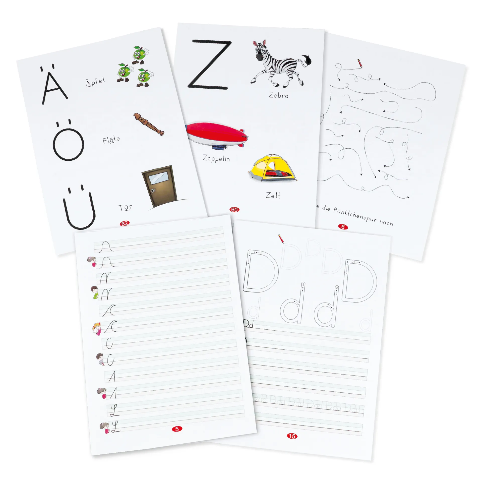 Set Schreiblern-Blattsammlung A4 "ABC", 156-tlg.