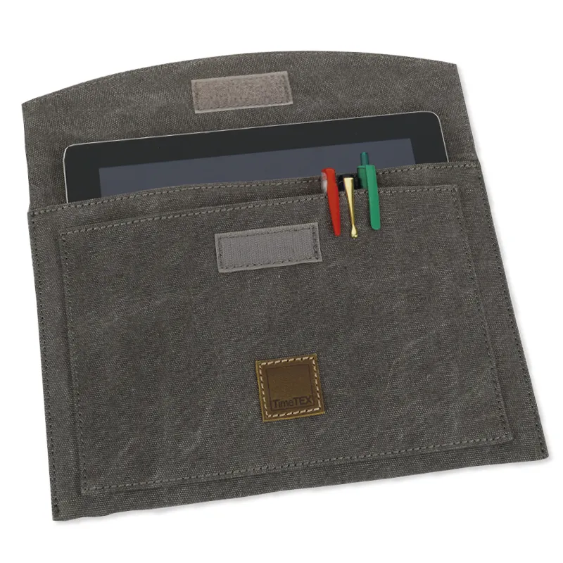 TimeTEX Tablet-Hülle aus Canvas mit Einstecktasche, 30x21 cm