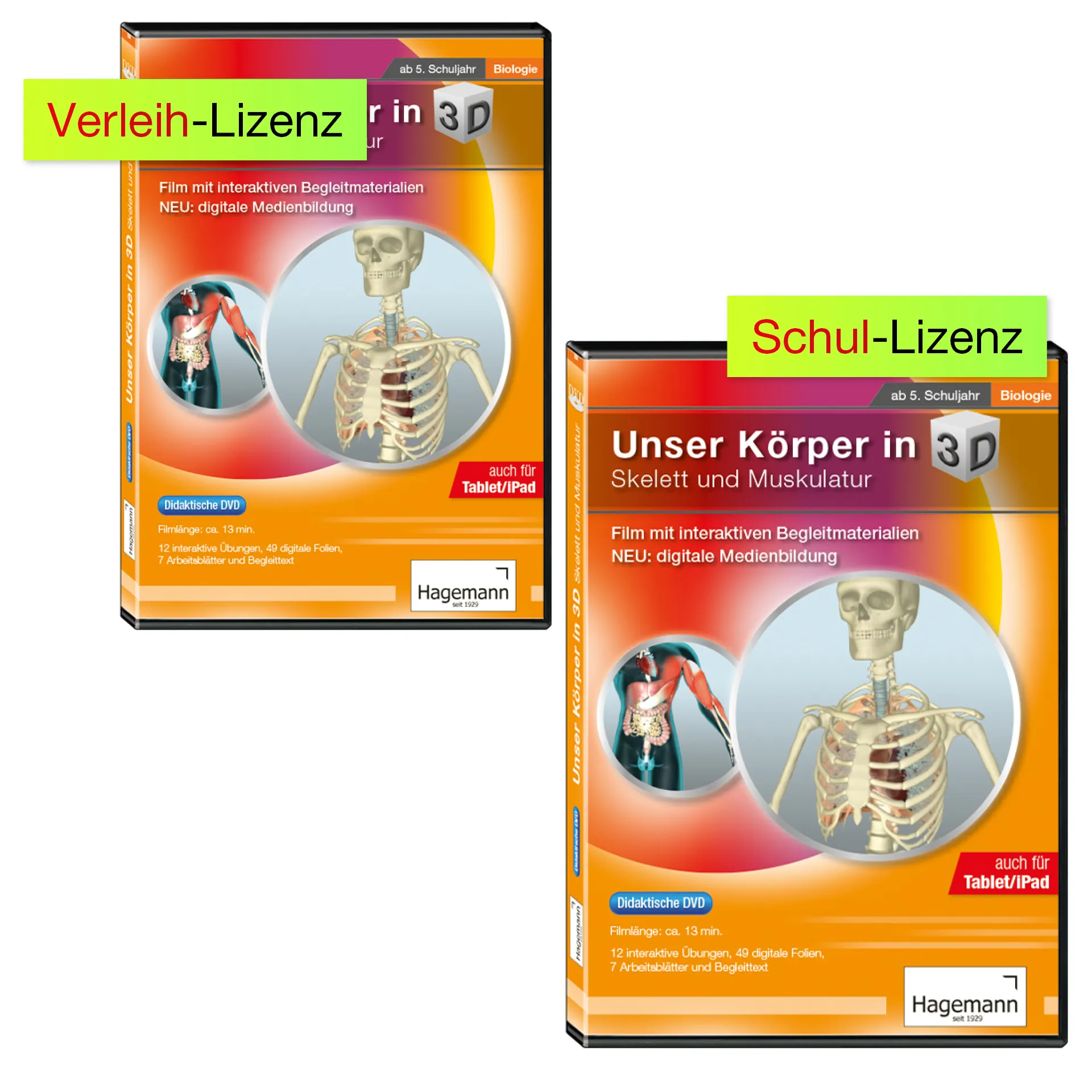 Didaktische DVD Unser Körper in 3D - Skelett und Muskulatur (tabletfähig)