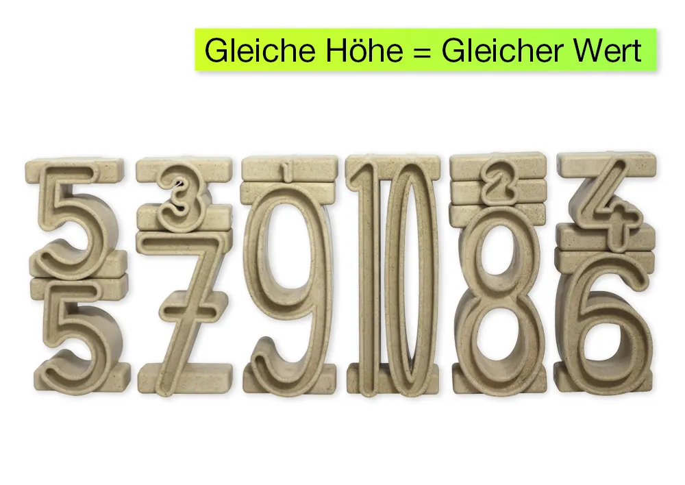 Stapel-Zahlen "Zahl-auf-Zahl", 11-tlg., naturfarben