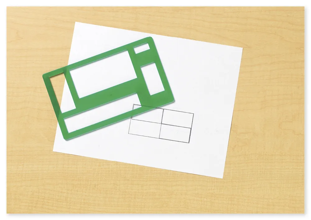 Geometrie-Flächenschablonen, 5 Stück