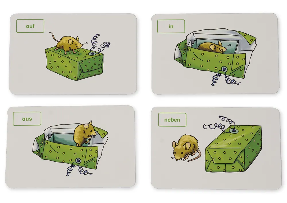 Schubicards Deutsch "Die Maus im Geschenk"