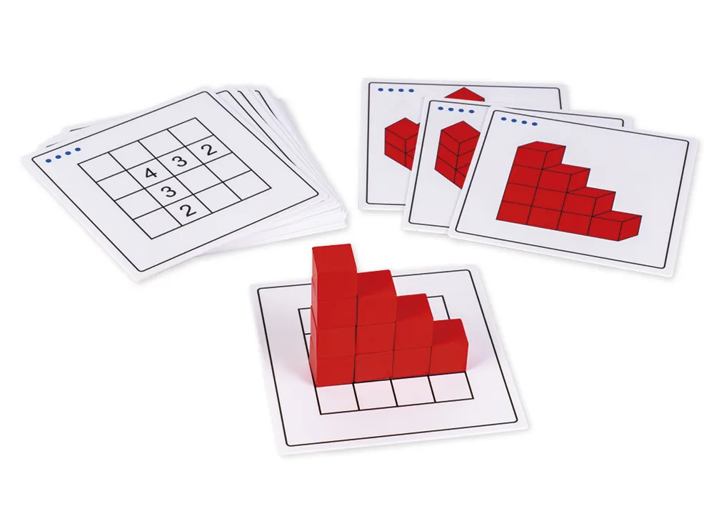 Räumlich bauen "Aus 2D wird 3D", 47-tlg. in Holzbox