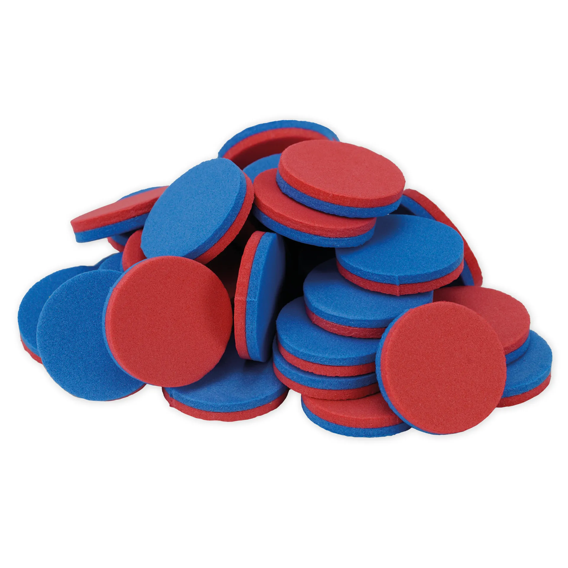 Flüster-Wendeplättchen blau/rot, 200 Stück in Dose