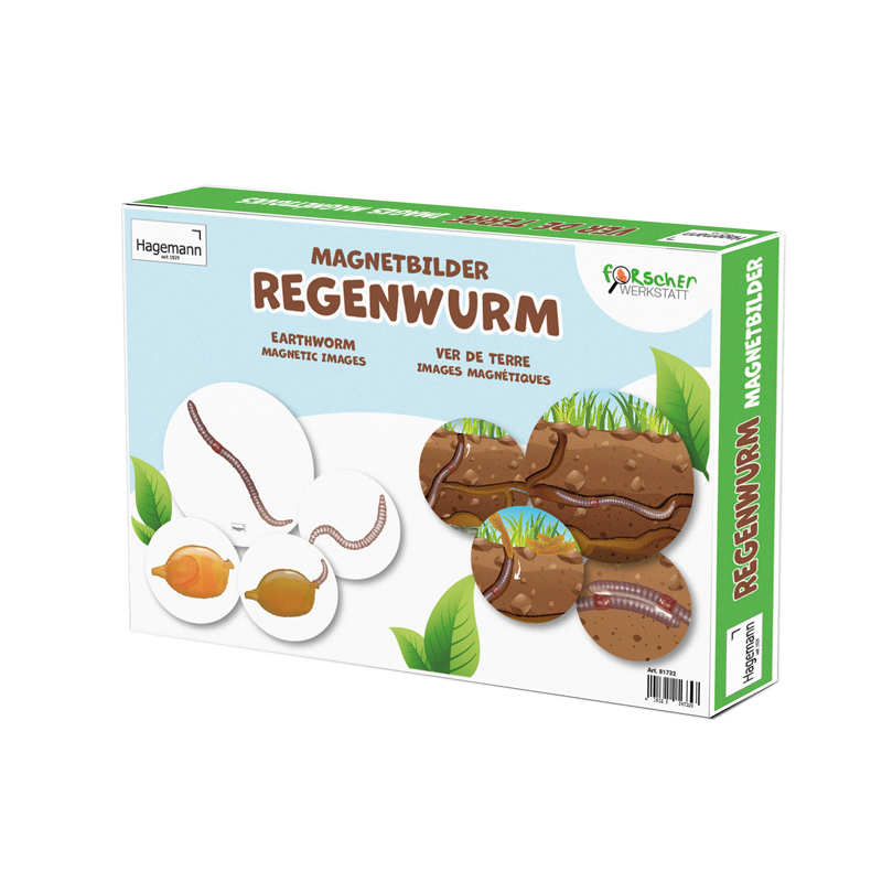 Hagemann Magnetbilder Leben und Lebenszyklus des Regenwurms