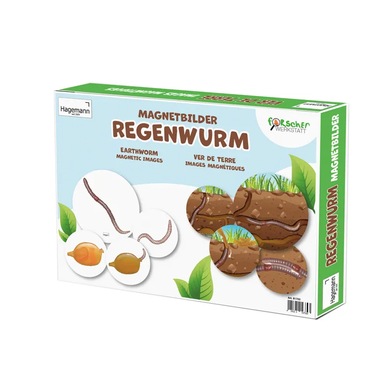 Hagemann Magnetbilder Leben und Lebenszyklus des Regenwurms