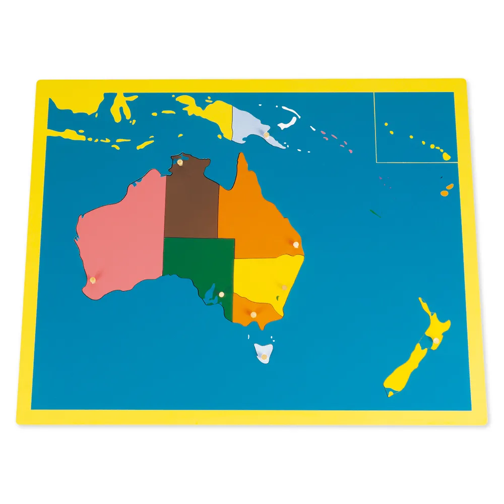 TimeTEX Puzzlekarte Ozeanien "Montessori Premium"