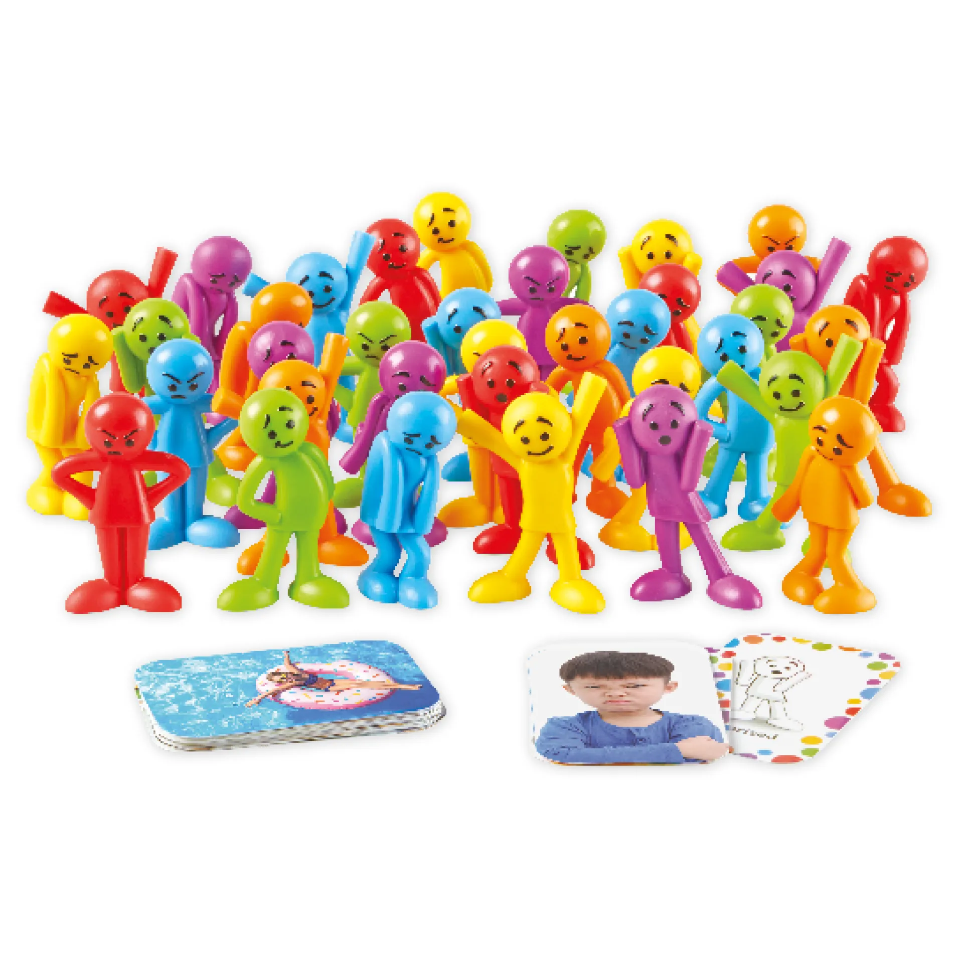 Set Emotions-Figuren farbig sortiert, 54-tlg., in Box