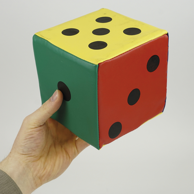 Flüster-Würfel mit Augen L, 14 cm