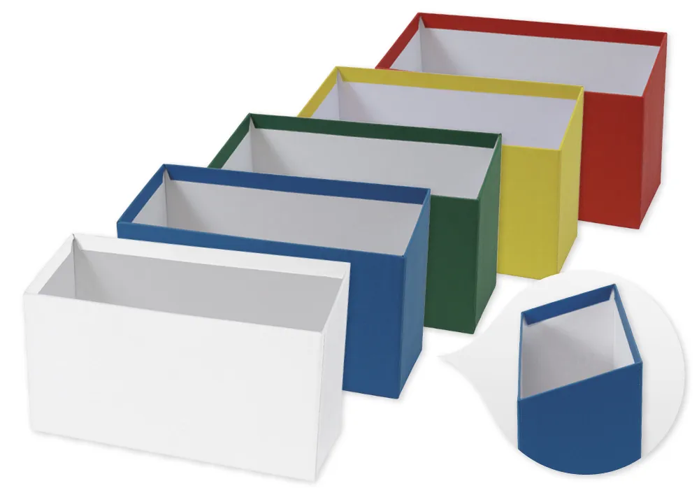 Karteikasten aus Pappe A5, nach vorne abfallend