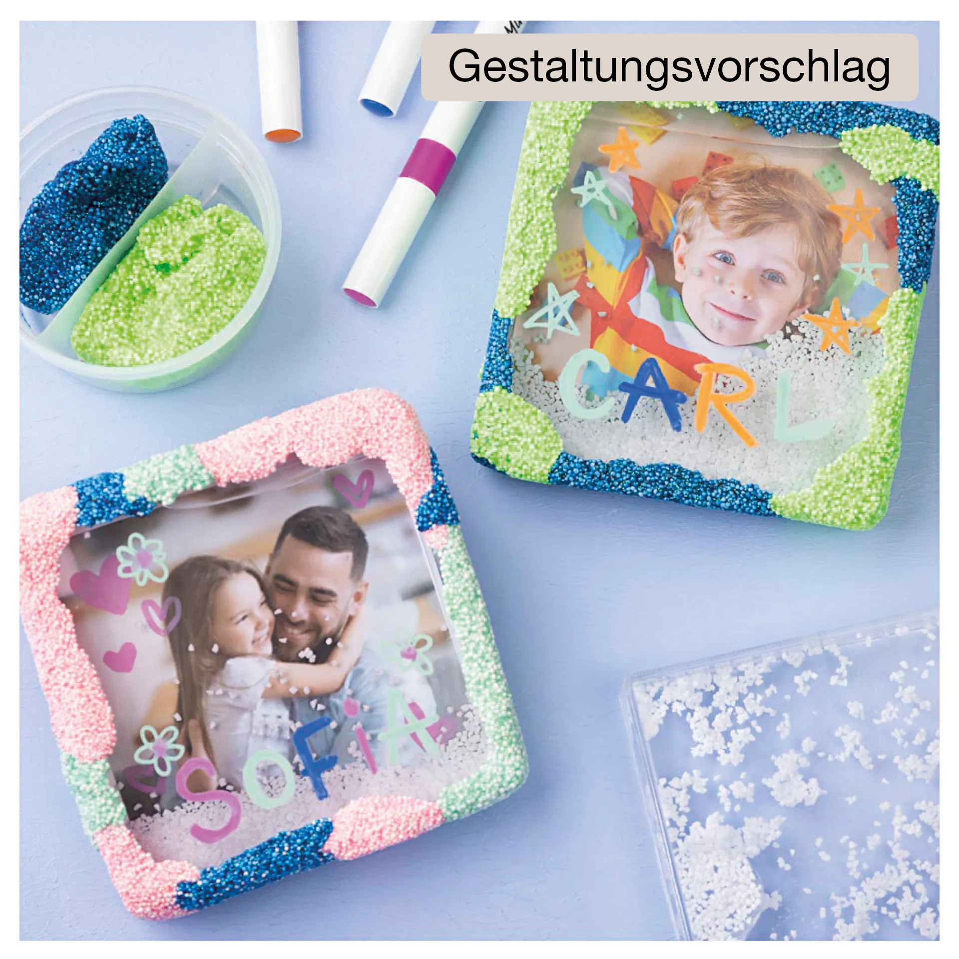 Schüttelrahmen aus Kunststoff, 10,5 x 10,5 cm