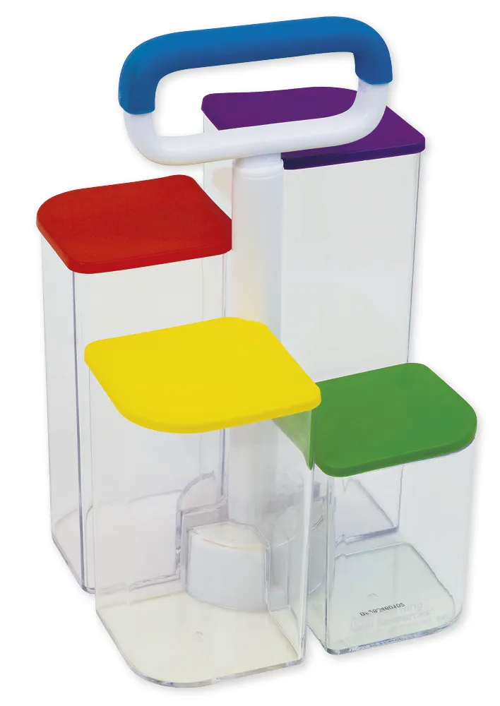 Tisch-Organizer "transparent", Kunststoff, mit Deckel, 4-tlg.