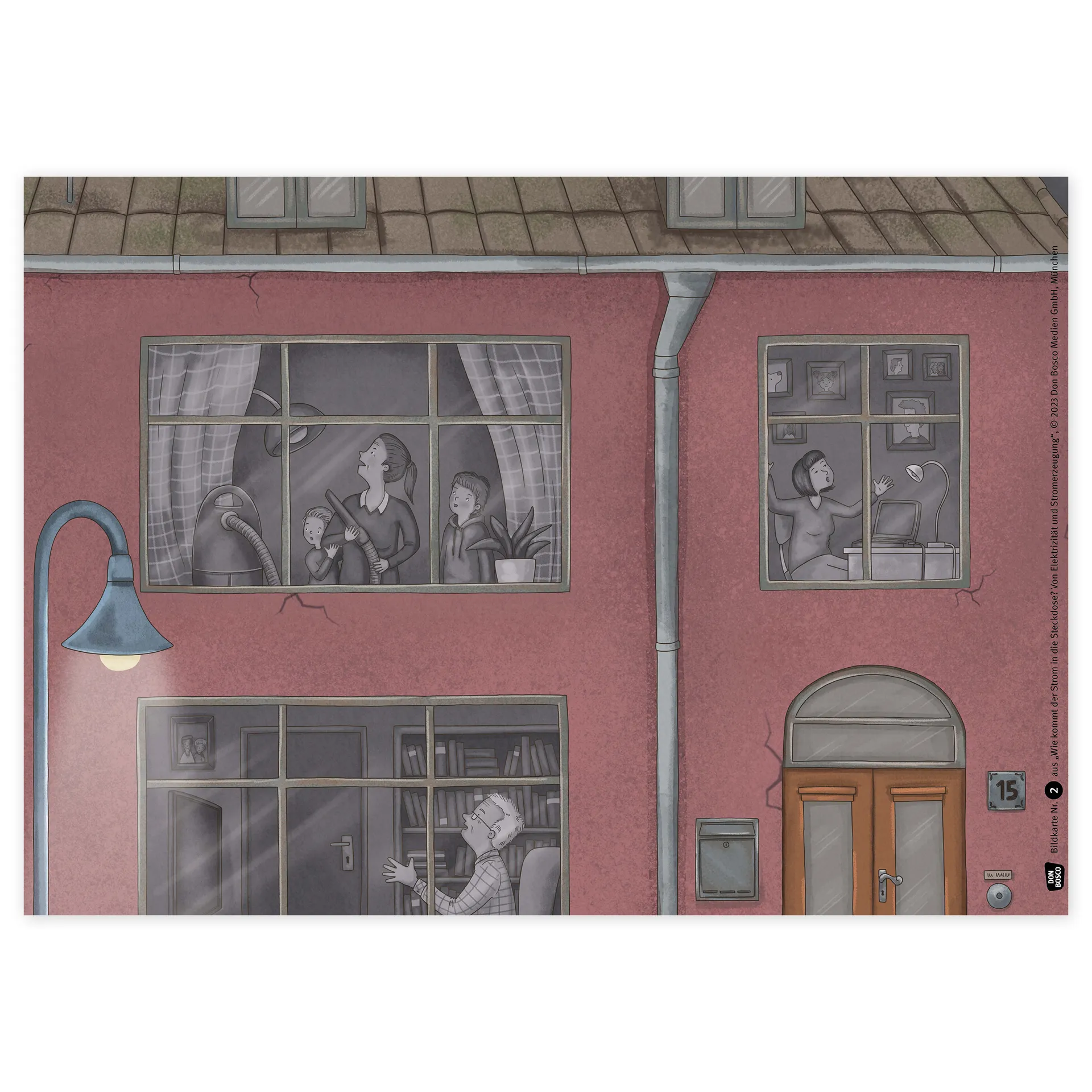 Bildergeschichten-Karten "Wie kommt der Strom in die Steckdose?", 15-tlg.