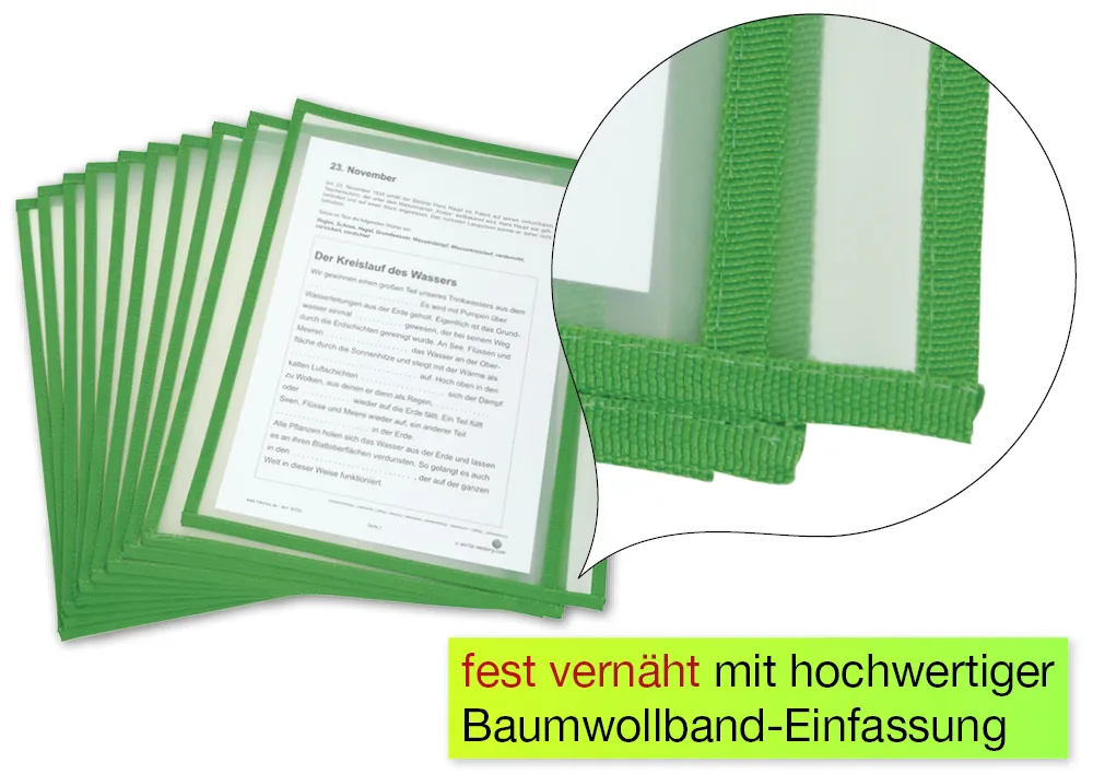 Lern- und Sammeltasche A4-Plus quer, mit Farbeinfassung, 10-tlg.