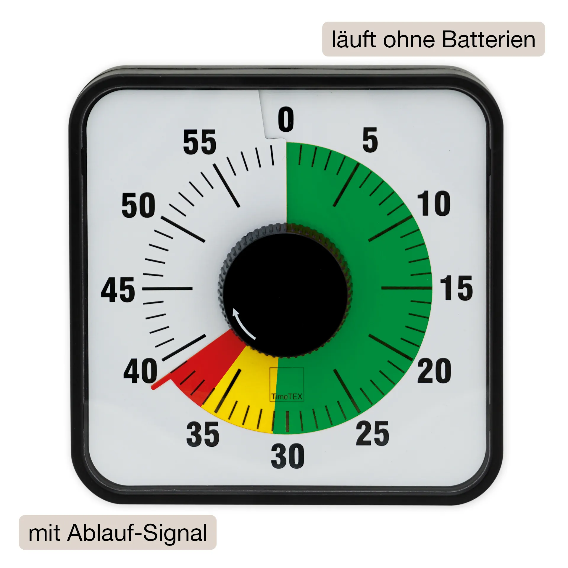 Zeitdauer-Uhr "Automatik" magnetisch, 19x19 cm, mit Ampelscheibe