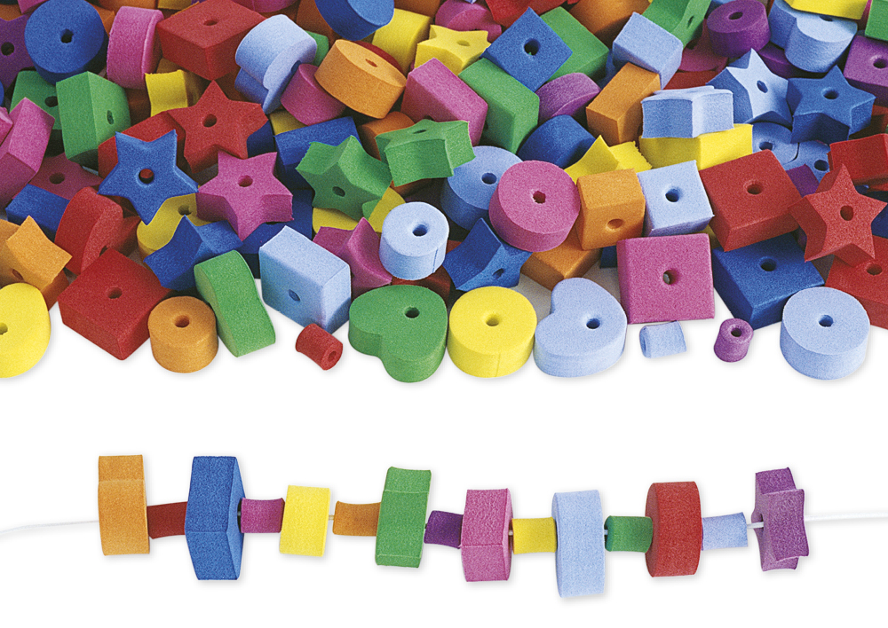 Moosgummi-Perlen, 500 Stück