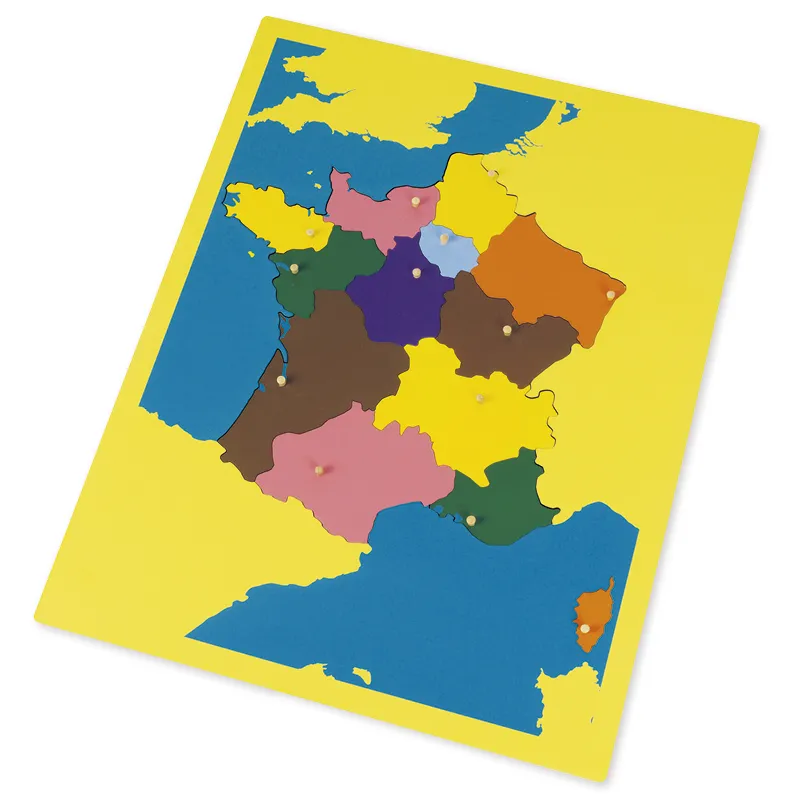 TimeTEX Puzzlekarte Frankreich "Montessori Premium"