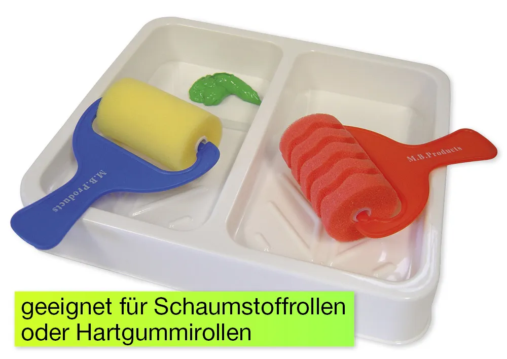 Doppelte Farbwanne für Rollen