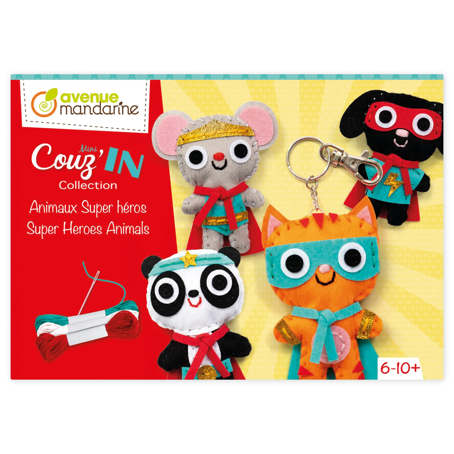 Schlüsselanhänger "Helden" zum Nähen, 4 Stück