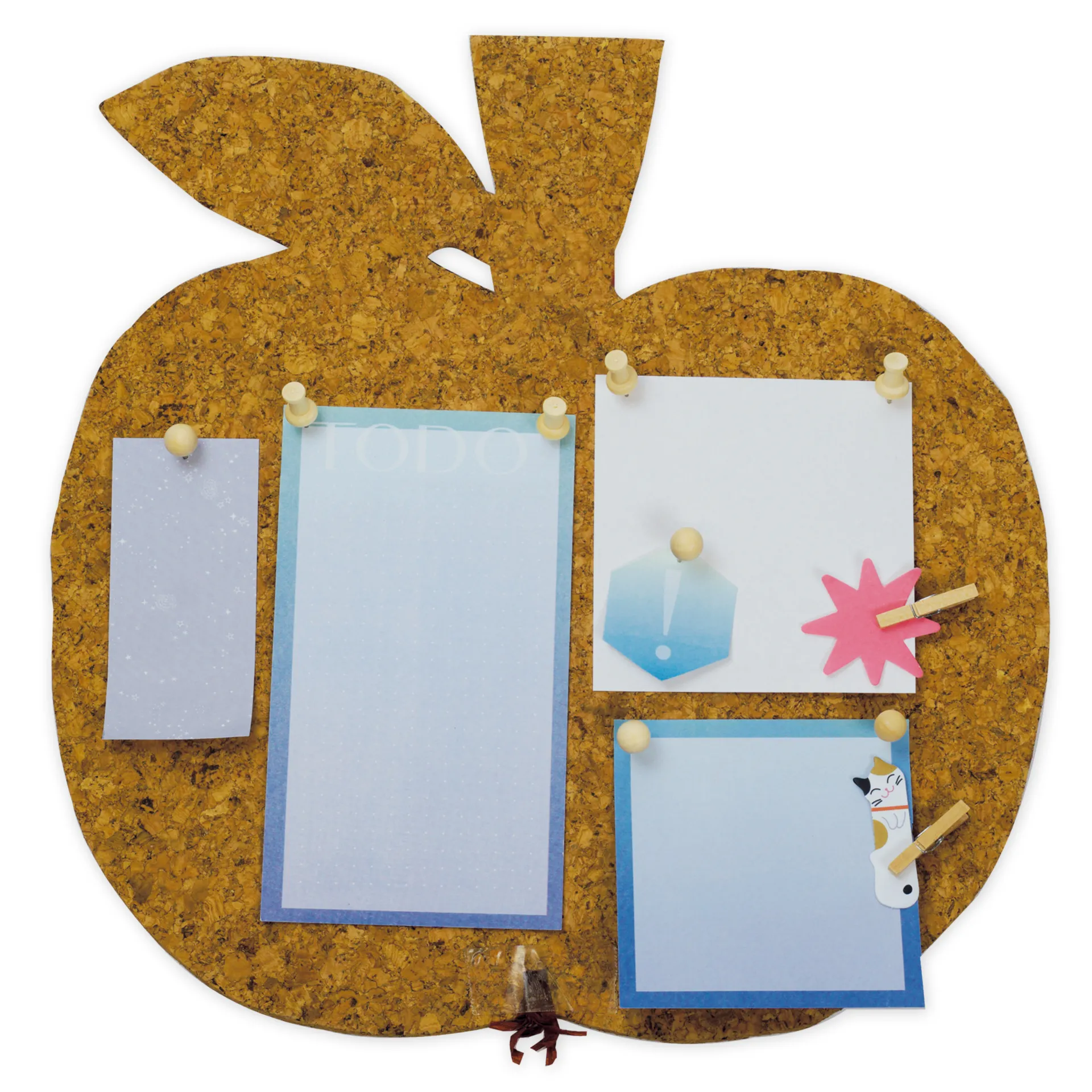 TimeTEX Natura-Büro-Set Pinnnadeln und Klammern aus Holz, 100-tlg.