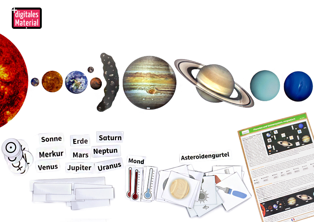 Hagemann Planeten und Sonnensystem magnetisch, 73-tlg.
