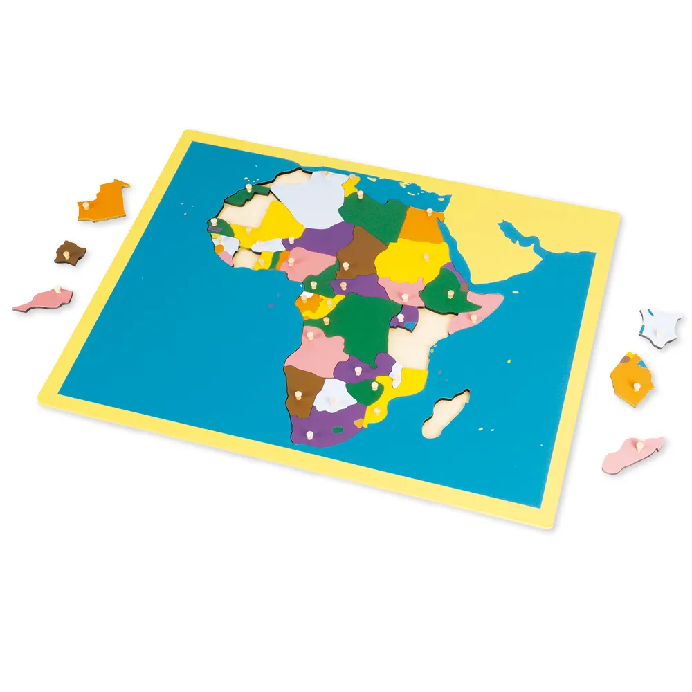TimeTEX Puzzlekarte Afrika "Montessori Premium"
