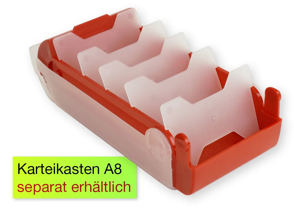 Trenner für Karteikasten Kunststoff A8, 10er Set