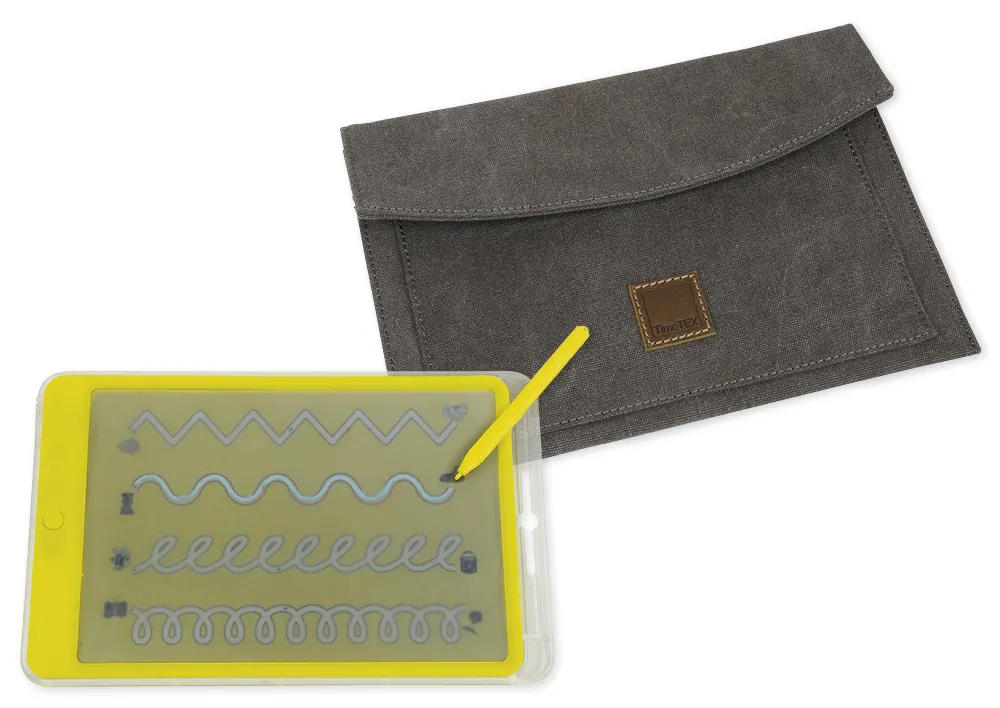 Digitale Schiefertafel TD "A4-XS", transparentes Display, mit Canvas-Hülle