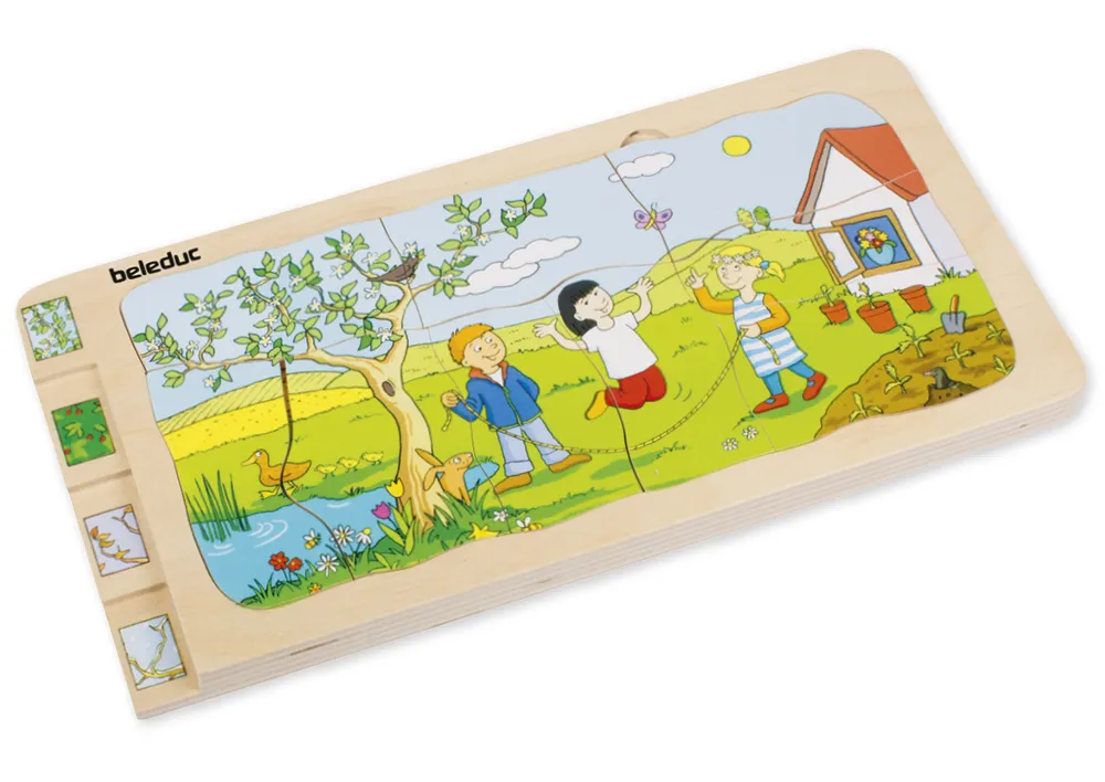 beleduc Schichten-Puzzle "Vier Jahreszeiten", 36-tlg.