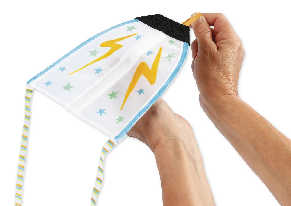 Drache mit Gummiband, 17x14 cm