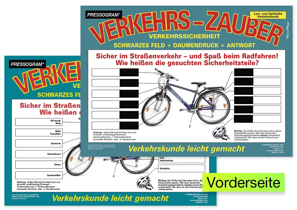 TimeTEX Zaubertafel "Verkehrserziehung" Fahrrad-Verkehrssicheheit 