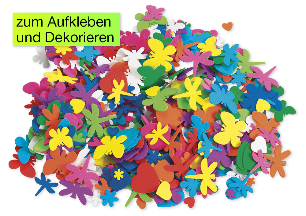 Moosgummi-Figuren und -Formen, 500-tlg.