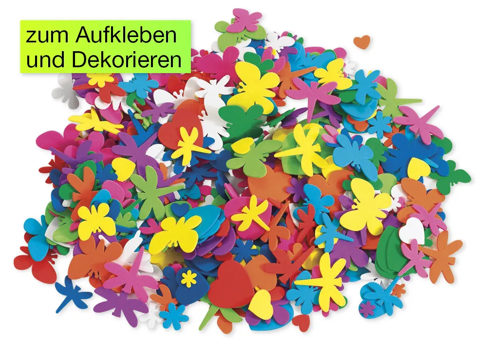 Moosgummi-Figuren und -Formen, 500-tlg.