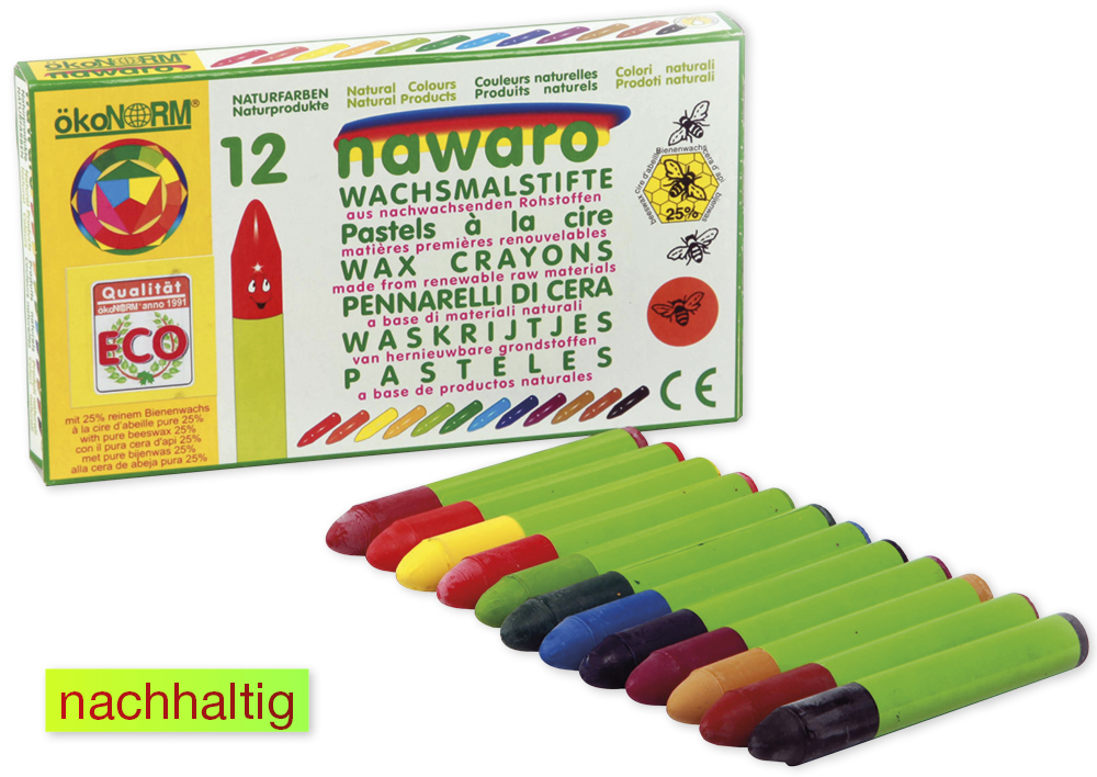 Wachsmalstifte nawaro, 12-tlg.