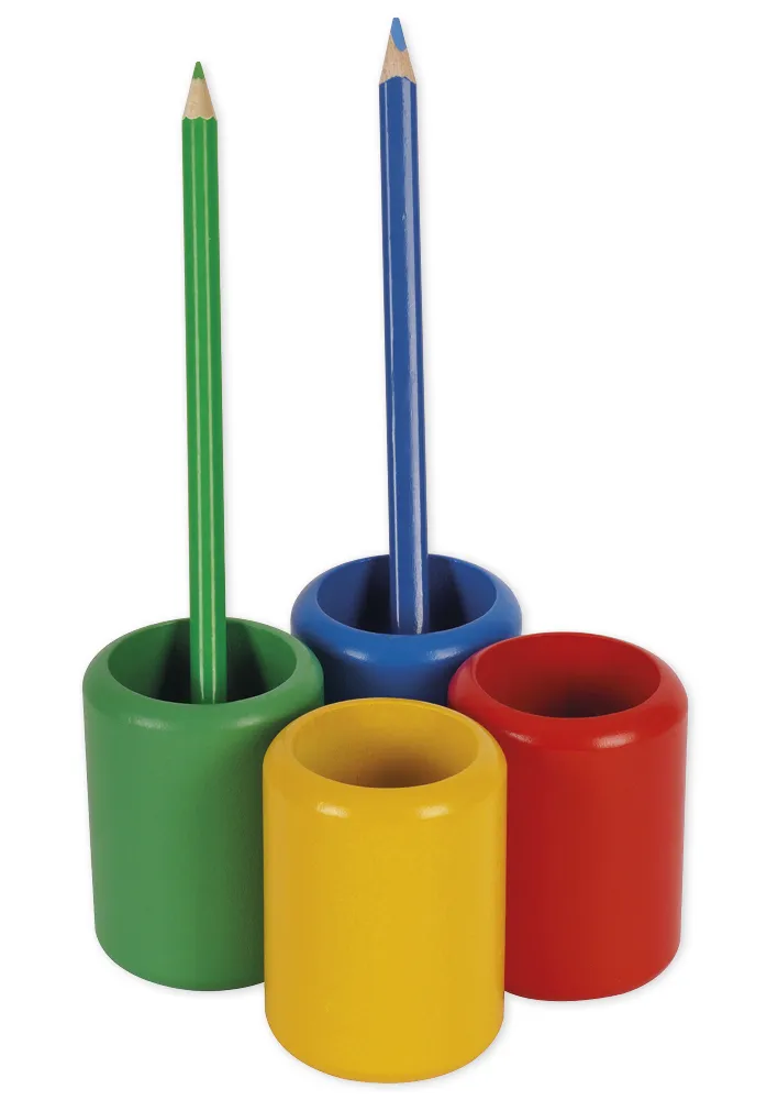 TimeTEX Satz mit 11 farbigen Bleistiftständern "Montessori Premium"