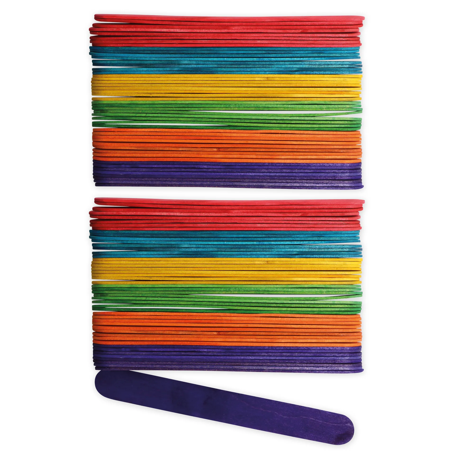 Bunte Holzspatel, 18x150 mm, 100 Stück