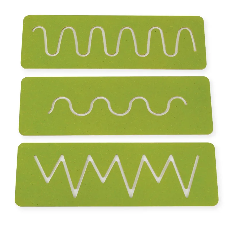 Set Schwungübungs-Schablonen aus Holz, 16-tlg.