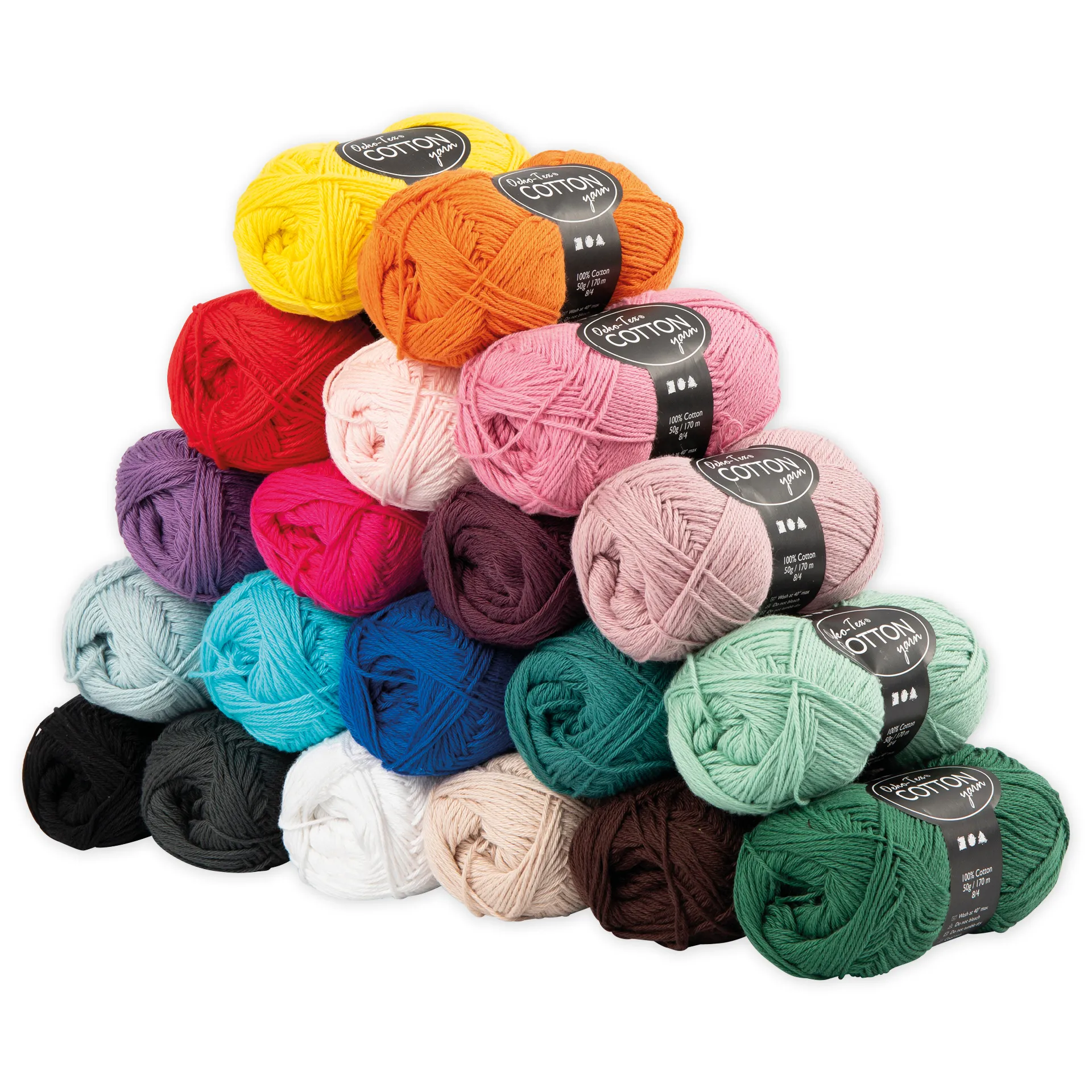 Set Baumwoll-Garn, 20 Farben à 50 g