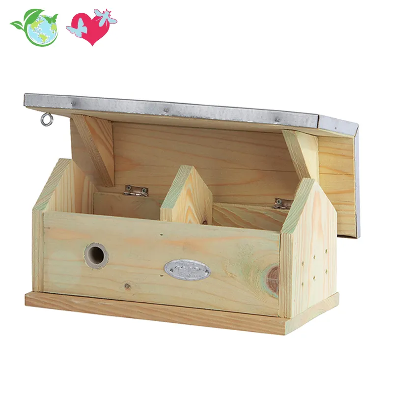 Hummelhaus, aufklappbar zur Beobachtung