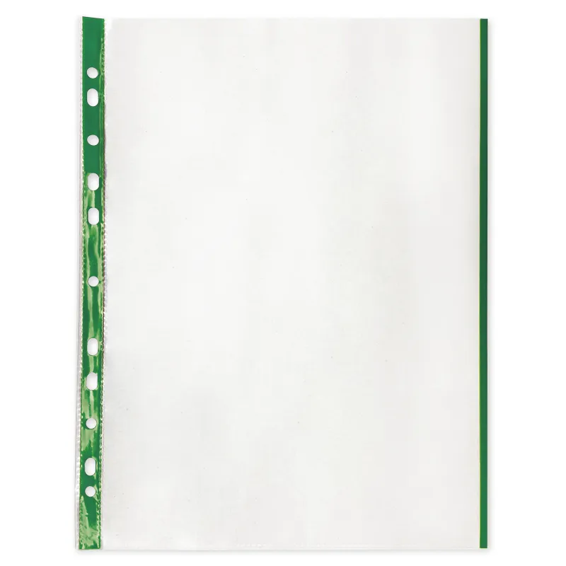 Prospekt-Hüllen A4 mit Duplex-Farbstreifen, 50 Stück