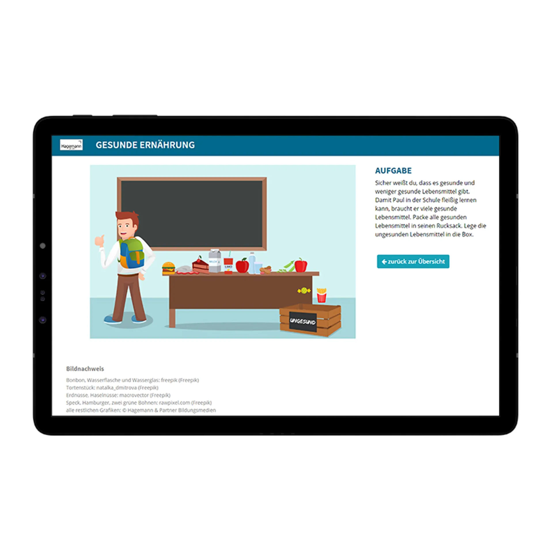 Hagemann Magnetbilder Ernährungspyramide mit Lebensmitteln